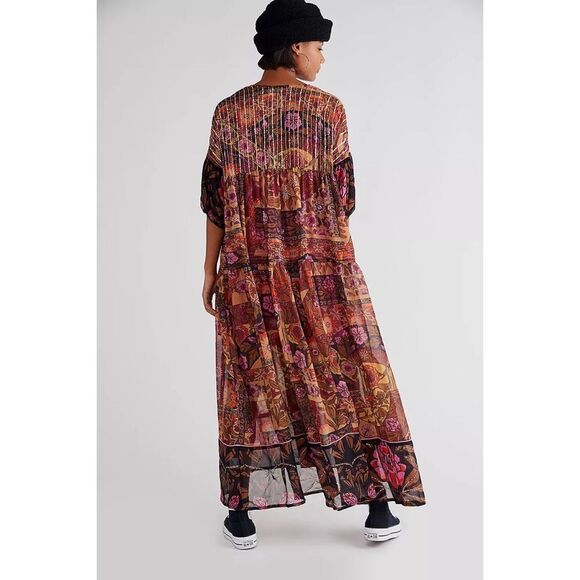 Free People Too Much To Dream Embellished Maxi Dress $400 Sz L - Picture 4 of 7